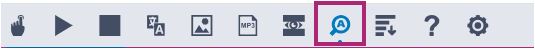 Text magnification icon on the ReachDeck toolbar