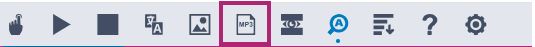 MP3 icon on the ReachDeck toolbar