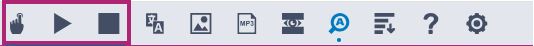 Text to speak icon on the ReachDeck toolbar