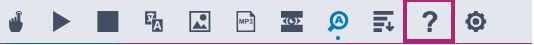 Help icon on the ReachDeck toolbar
